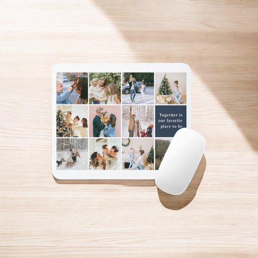Together Is Our Favorite Place Photo Collage Mousepad