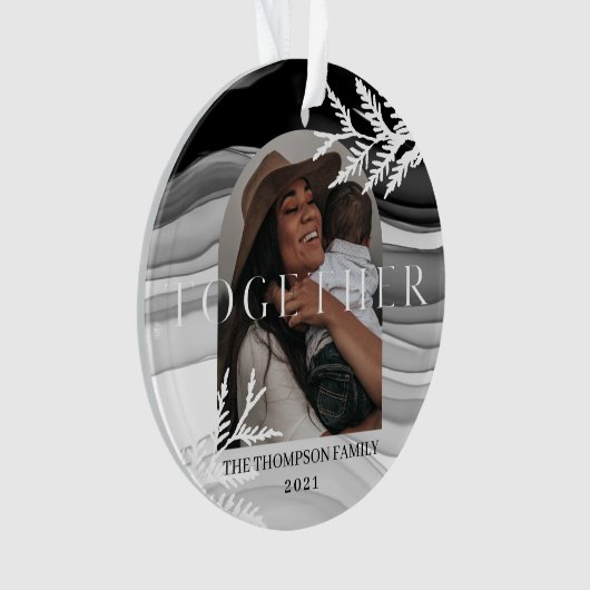 Together Modern & Minimum Japandi Christmas Ornament (Vorderseite)