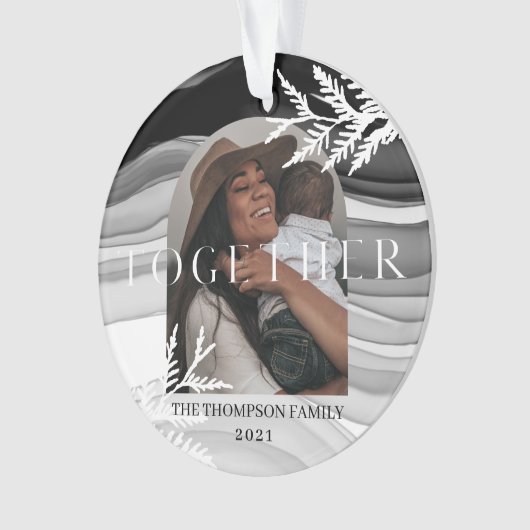 Together Modern & Minimum Japandi Christmas Ornament (Vorderseite)