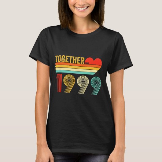 Together Since 1999 Shirt Retro Couple Anniversary (Vorderseite)