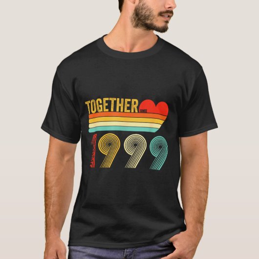 Together Since 1999 Shirt Retro Couple Anniversary (Vorderseite)