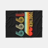 Together Since 1999 Shirt Retro Couple Anniversary Fleecedecke (Vorderseite (Horizontal))
