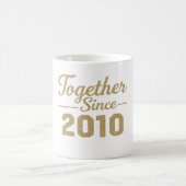 Together Since 2010 Anniversary Mug Kaffeetasse (Mittel)
