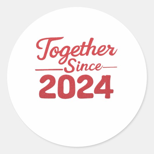 Together Since 2024 Couple Sticker (Vorderseite)