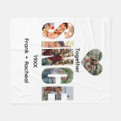 Together Since – Custom Year & Couple Names Photo Fleecedecke (Vorderseite (Horizontal))