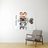 Together Since – Custom Year & Couple Names Photo Wandteppich (Beispiel (Horizontal))