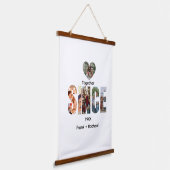 Together Since – Custom Year & Couple Names Photo Wandteppich Mit Holzrahmen (Gewinkelt)