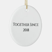 Together Since Year Modern Porsonalized Couple Keramik Ornament (Rechts)