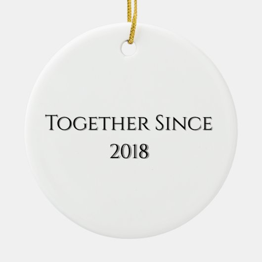 Together Since Year Modern Porsonalized Couple Keramik Ornament (Vorne)