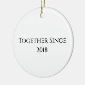 Together Since Year Modern Porsonalized Couple Keramik Ornament (Links)