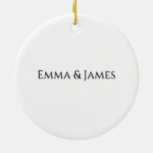 Together Since Year Modern Porsonalized Couple Keramik Ornament (Hinten)