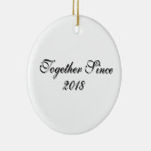 Together Since Year Personalized Couple Design Keramik Ornament (Rechts)
