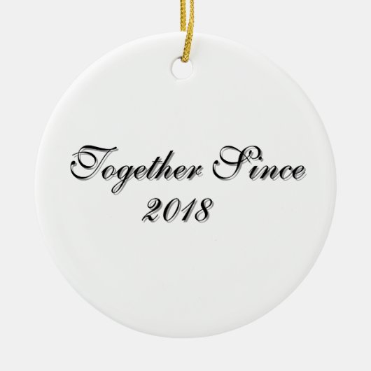 Together Since Year Personalized Couple Design Keramik Ornament (Vorne)