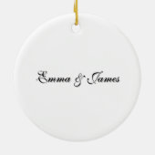 Together Since Year Personalized Couple Design Keramik Ornament (Hinten)