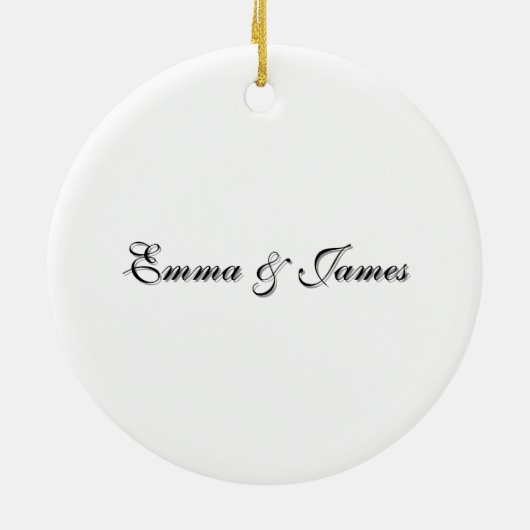 Together Since Year Personalized Couple Design Keramik Ornament (Hinten)