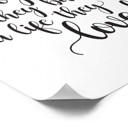 Together They Built a Life wall art - black Poster (Ecke)