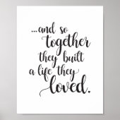 Together They Built a Life wall art - black Poster (Vorne)