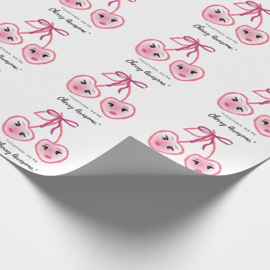 TOGETHER WE ARE CHERRY AWSOME GESCHENKPAPIER (Ecke)