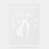 Together We Are Home Custom Wedding Acrylschild (Vorderseite)