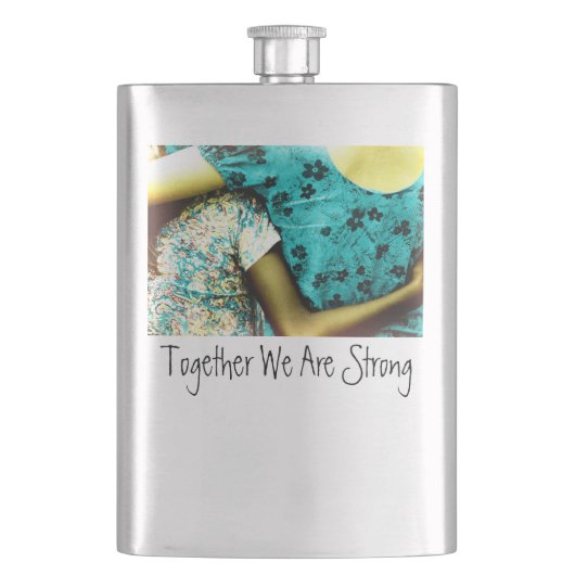 Together We Are Strong Flachmann (Vorderseite)