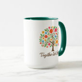 Together We Bloom Floral Mug Tasse (VorderseiteRechts)
