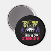 Together We Rise Inspirational Design Magnet (Vorderseite/Rückseite)