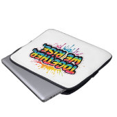 Together We Rise Rainbow Quote Design Laptopschutzhülle (Vorne Knopf)