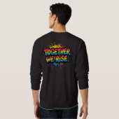 Together We Rise Rainbow Quote Design Sweatshirt (Schwarz voll)