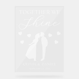 Together We Shine Custom Wedding Acrylschild