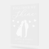 Together We Shine Custom Wedding Acrylschild (Winkel)