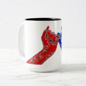 Together we will overcome zweifarbige tasse (Vorderseite Links)