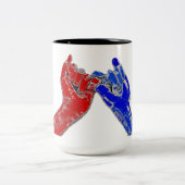 Together we will overcome zweifarbige tasse (Mittel)