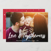 togetherness christmas holiday card feiertagskarte (Vorne/Hinten)