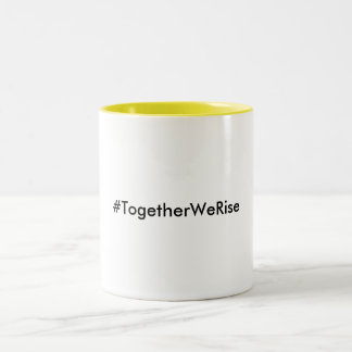 #TogetherWeRise gelbe Kaffee-Tasse Zweifarbige Tasse
