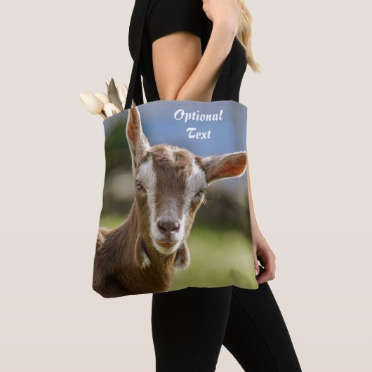 Toggenburg Dairy Goat Kid Tasche (Von Nahem)