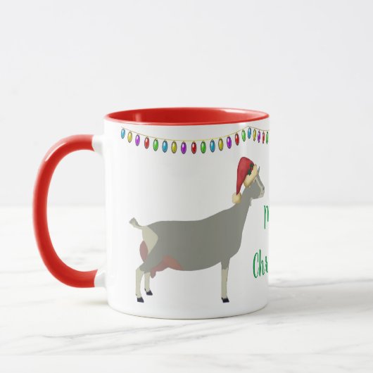 Toggenburg Dairy Goat Weihnachten Tasse (Links)