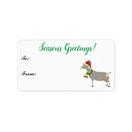 Toggenburg Dairy Goat Weihnachtsgeschenk Tag Adressaufkleber