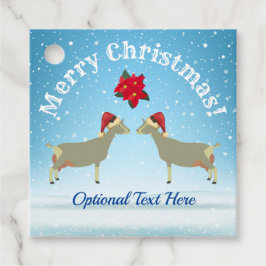 Toggenburg Dairy Ziege Weihnachten im Schnee Geschenkanhänger