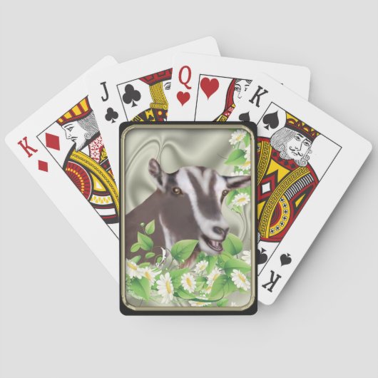 Toggenburg Dwarf Goat Daisies Bicycle® Playing Car Spielkarten (Rückseite)