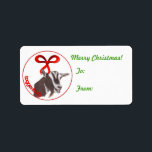Toggenburg Goat Christmas-Geschenk-Tag-Sticker Adressaufkleber<br><div class="desc">Frohe Weihnachten Toggenburg Ziege Geschenktag zu bleiben auf Ihren Geschenken - anpassbarer Text,  sodass Sie es ändern können,  wenn Sie möchten -</div>