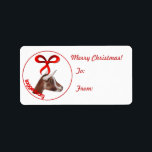 Toggenburg Goat Christmas-Geschenk-Tag-Sticker Adressaufkleber<br><div class="desc">Frohe Weihnachten Toggenburg Goat Geschenk-Tag zu bleiben auf Ihren Geschenken - anpassbarer Text,  sodass Sie es ändern können,  wenn Sie möchten -</div>