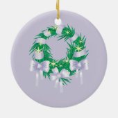 Toggenburg Goat Wreath Keramik Ornament (Hinten)