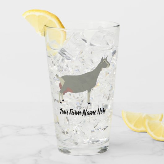 Toggenburg Milchziege Glas (Vorderseite Ice)