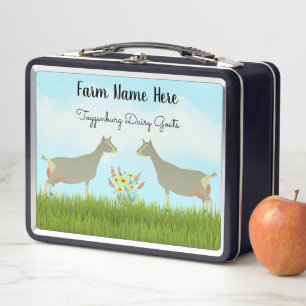 Toggenburg Milchziegen Herd Metal Lunch Box