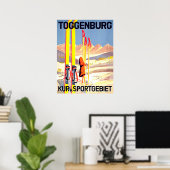 Toggenburg, Schi im Schnee, Schweiz Poster (Heimbüro)