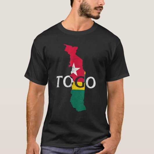 Togo Country Map Flag Proud Togolese Patriotic T S T-Shirt (Vorderseite)