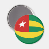 Togo Fisheye Flag Magnet (Vorderseite/Rückseite)