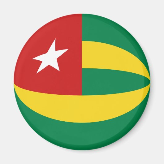 Togo Fisheye Flag Magnet (Vorne)