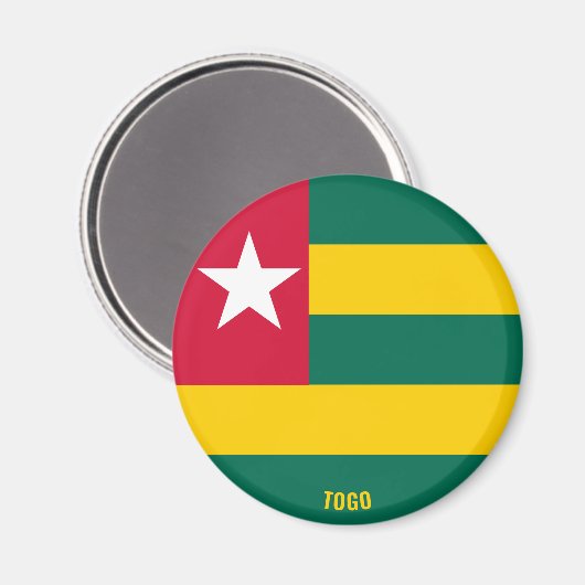 Togo Flag Charming Patriotic Magnet (Vorderseite/Rückseite)