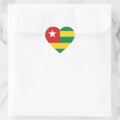 Togo Flag Heftsticker Herz-Aufkleber (Tasche)